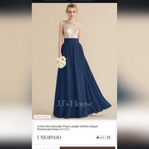 Jj House - Blue/Gold formal dress